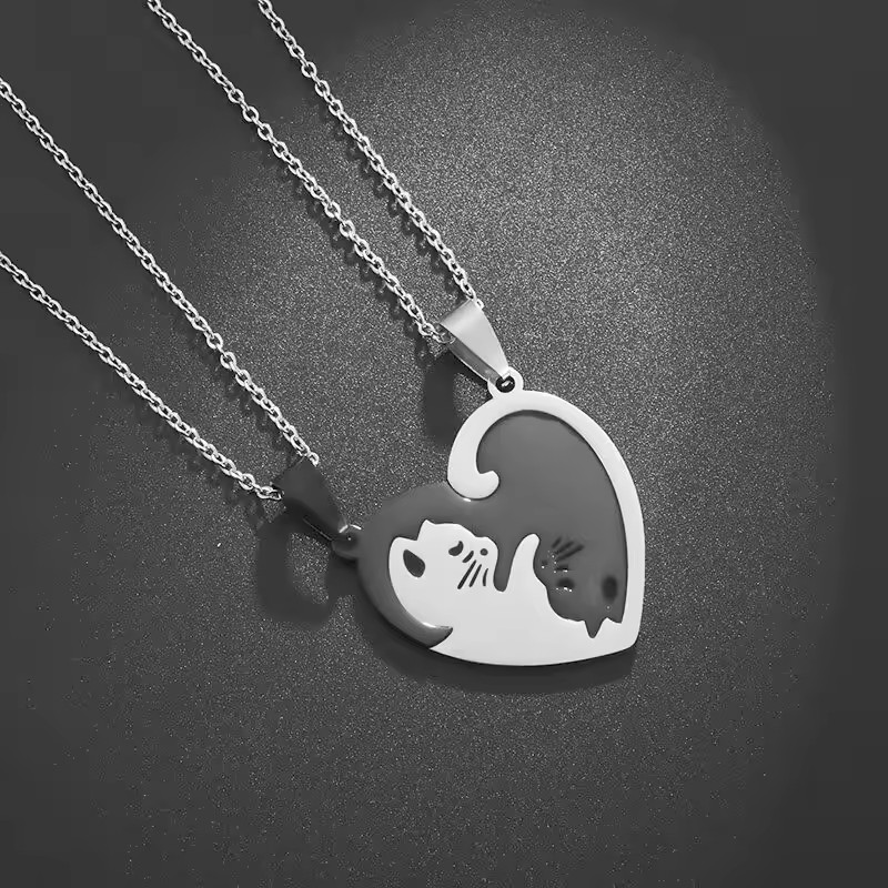 Matching Heatrs Cat Necklace