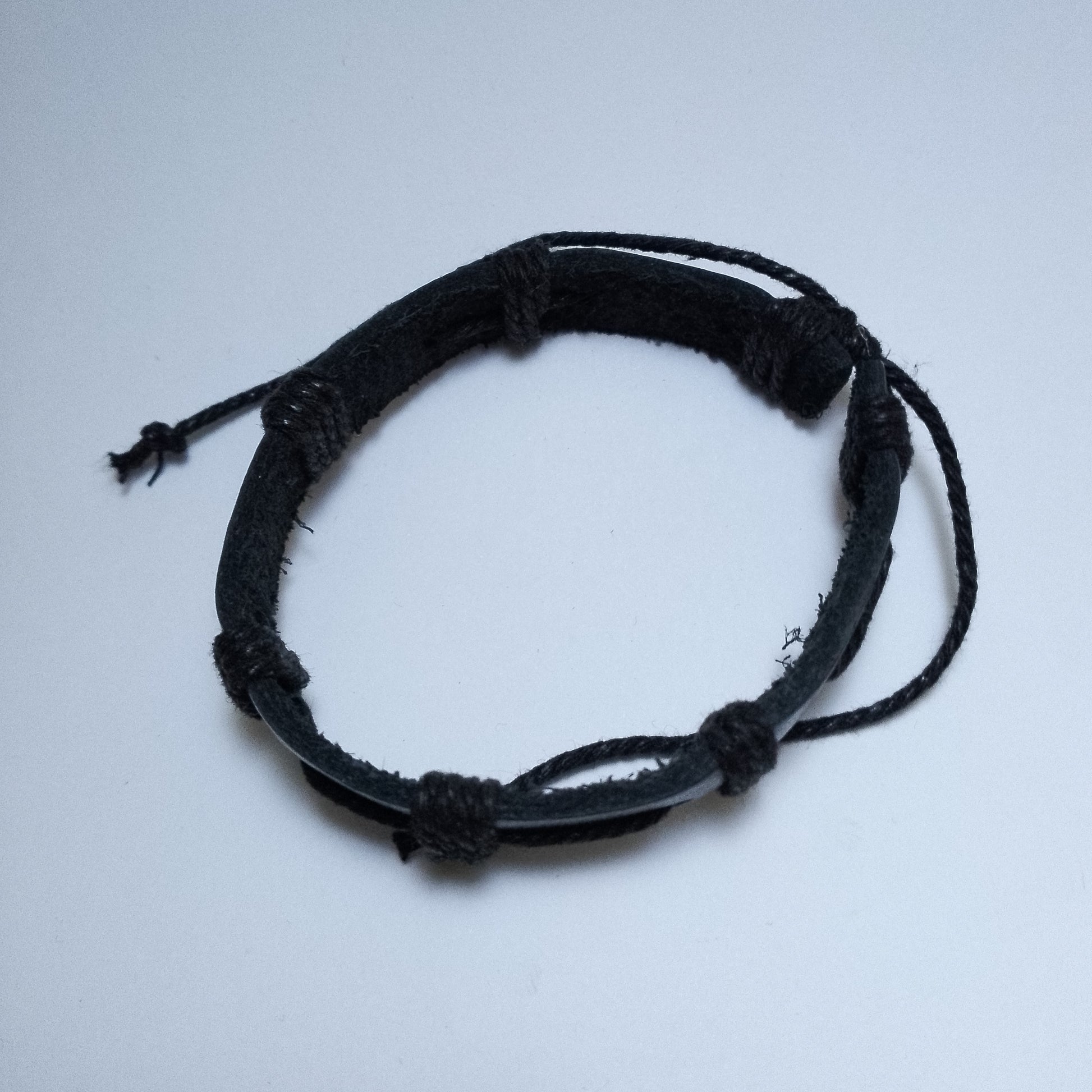 Shop premium black leather bracelet – Midnight Edge design, perfect gift for men in Kenya