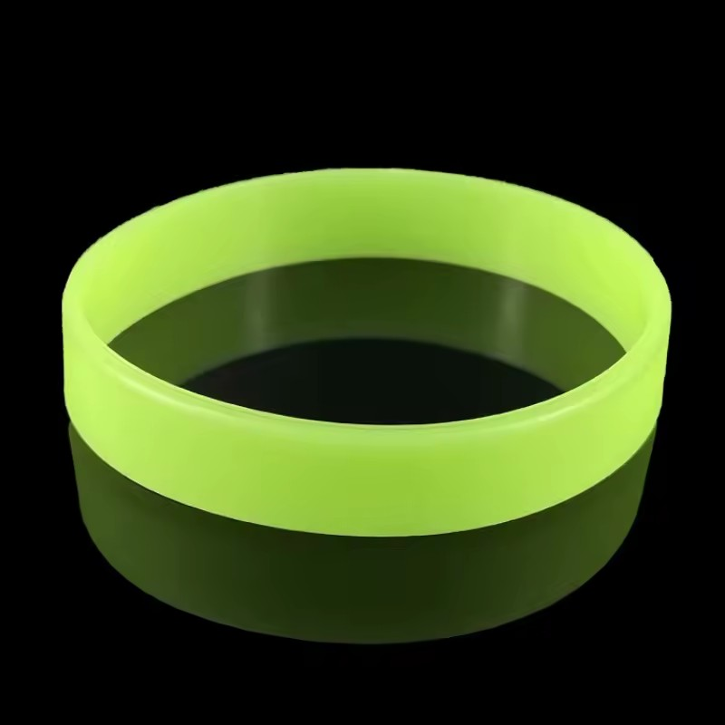 luminous green silicone glow in the dark bangle bracelet